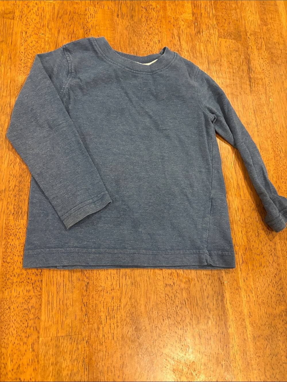French Toast Kids Long-Sleeve Crewneck Top - Heather Navy size 2T